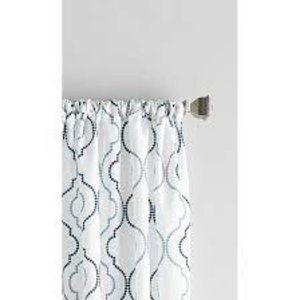 WINSTON PORTER Blue Ahrendt Geometric Rod Pocket Single Curtain Panel 50 x 95